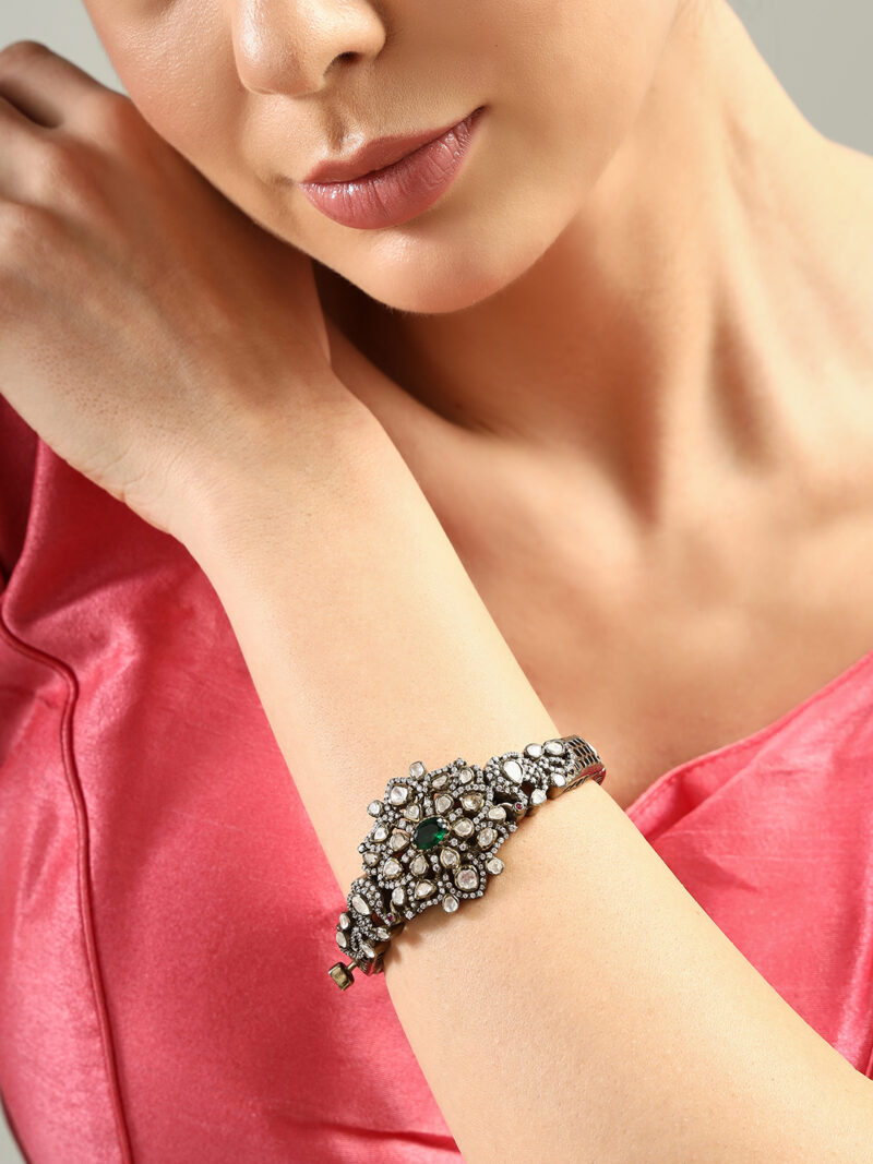 Polki Antique Victorian Bangle