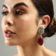 Lustrous Red Ruby Polki Earrings